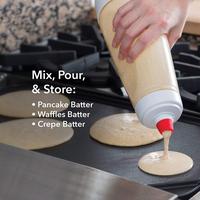 Pancake batter dispenser, pancake batter mixer with BlenderBall, suitable for baking utensils such as pancakes, pancakes, waf...