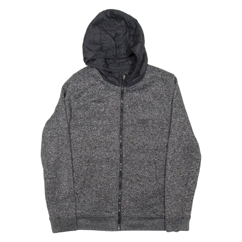 ABERCROMBIE & FITCH Mens Jacket Grey Nylon Hooded XL