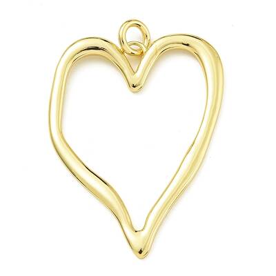 Heart Rack Plating Brass Big Pendants
