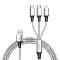 Multi Charging Cable, 4ft Multi Phone Charger Cable Nylon Braided Universal 3 in 1 Charging Cord Extra Long Multiple USB Cabl...
