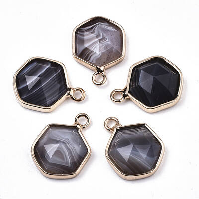 Natural Botswana Agate Charms