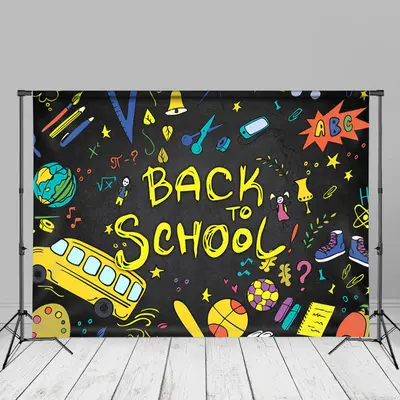 Tellurion Pencil Balls Bus Back To School Backdrop - Aperturee