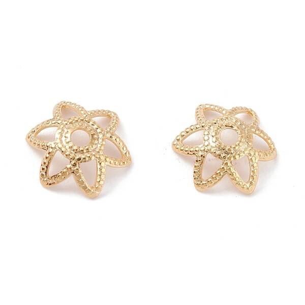 Brass 6-Petal Bead Caps