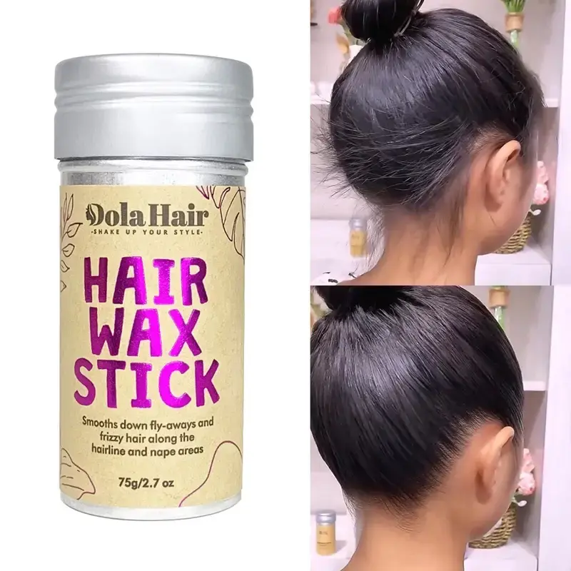 Dolahair Wax Stick for Flyaways Control & Hair Styling Slick Back Hairstyle Smoothing Hair Wax Stick Heatless Tool for Kids a...
