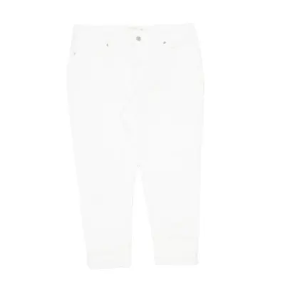 LEVI'S Crop Jeans White Denim Classic Tapered Womens W32 L25