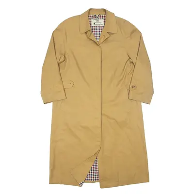 AQUASCUTUM Check Lined Trench Coat Beige Womens M
