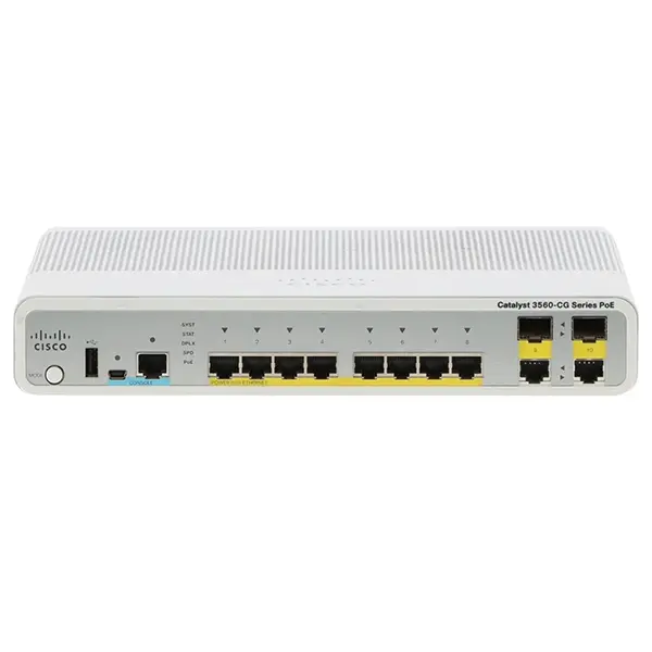 Cisco WS-C3560CG-8PC-S | Catalyst 3560-C Series 3560CG-8PC 8 x 10/100/1000Base-T RJ-45 PoE+ and 2 x 1G RJ-45/SFP Dual Purpose...
