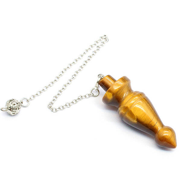 Natural Tiger Eye Cone Dowsing Pendulum Big Pendants