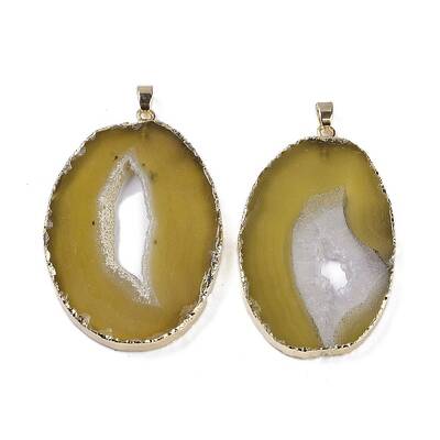Natural Agate Big Pendants