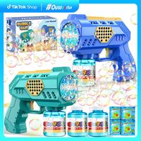 Zerhunt 2Pack Colorful Bubble Machine Blaster – Automatic Durable Bubble Gun for Kids, 10-Hole Handheld Bubble Maker with L...