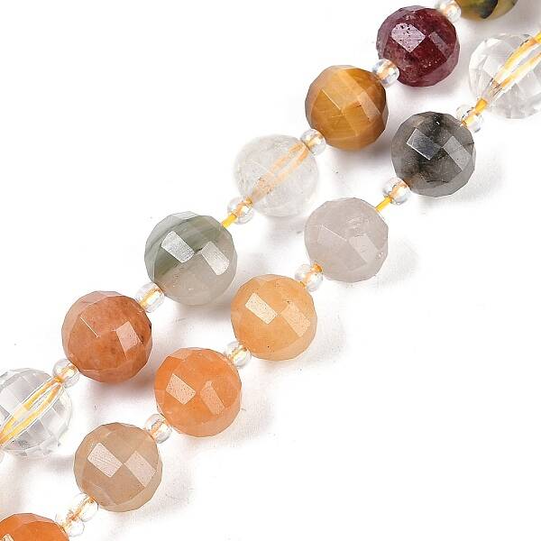 Natural Rutilated Quartz Beads Strands