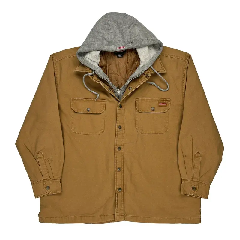 Dickies Overshirt - XL Brown Cotton | Size: x-large