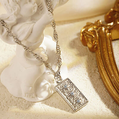 Stainless Steel Sun Pendant Necklace for Women