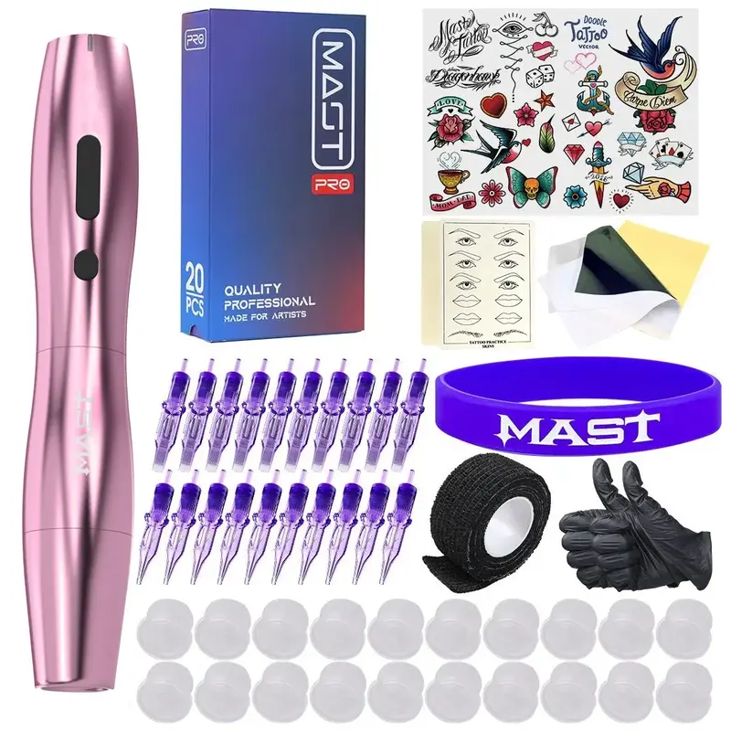 Tattoo Kit / Mast P20 Wireless Tattoo Machine Professional Bundle