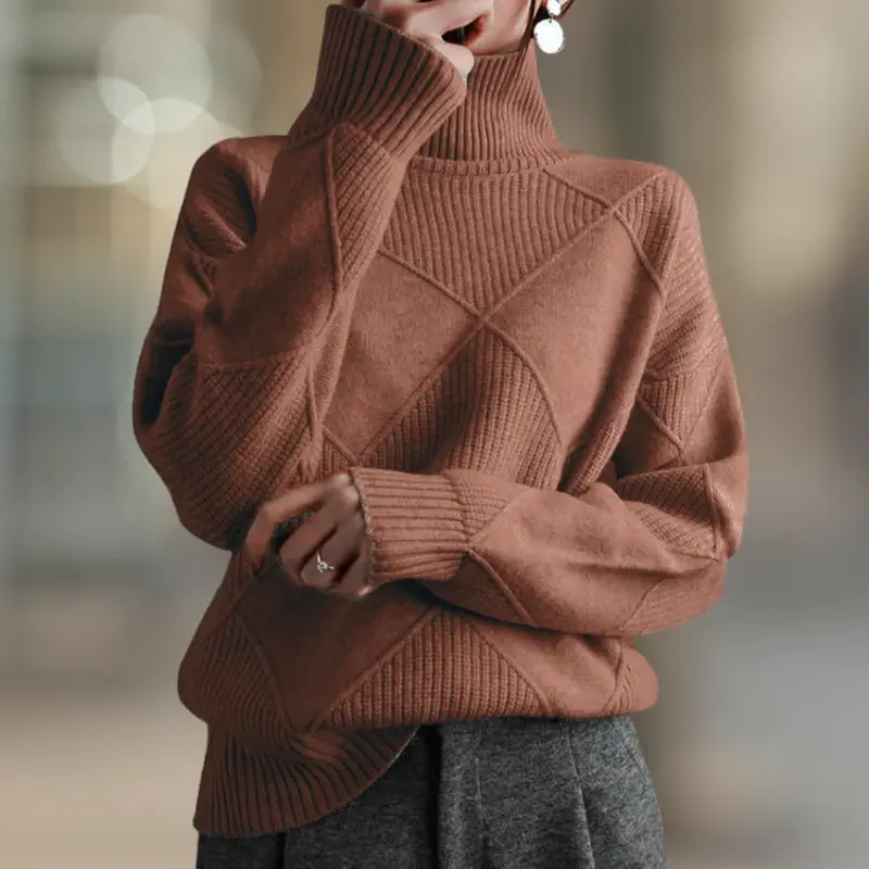 Aspen Ultra Cozy Ribbed Knit Turtleneck Women's Sweater