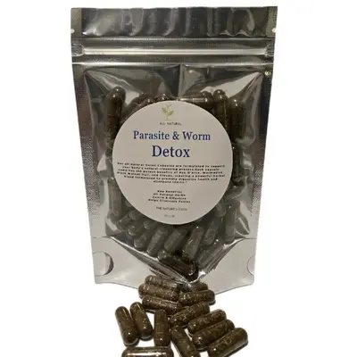 Parasite Detox Gut Candida Cleanse Capsules |Pau D'arco, Wormwood, Blackwalnut Hull, Cloves | Herbal Capsules Healthcare Natu...