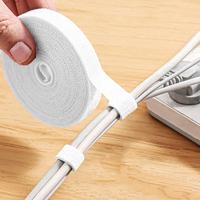 Hook & Loop Cable Tie, 1 Roll Computer Cable Management Tie, Velcro Tie For Fastening Wire & Organizing Cord, Office Supplies
