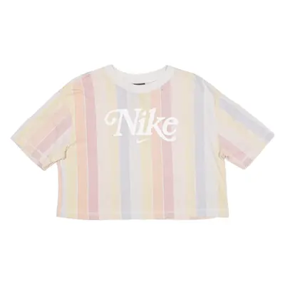 NIKE Cropped Womens Tie Dye T-Shirt Pink S