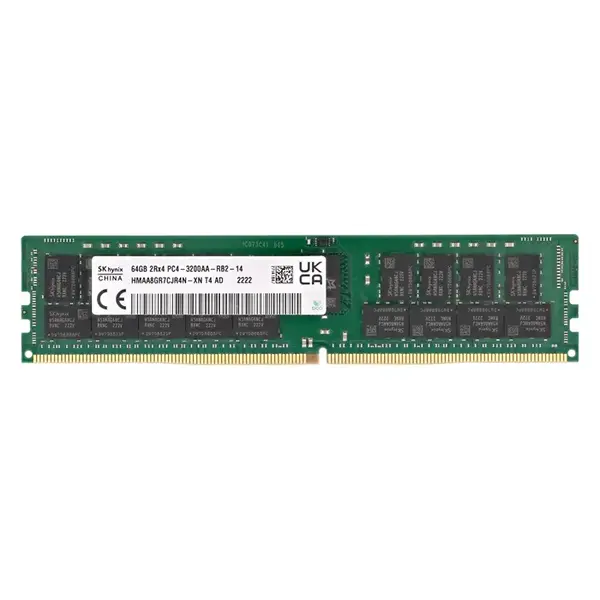 Hynix HMAA8GR7CJR4N-XN | 64GB DDR4-3200MHz PC4-25600 ECC Registered RDIMM CL22 2Rx4 1.2V 288-Pin Memory Module