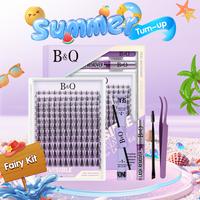 Fairy Manga Lash Kit l Ultra-Thin Invisible Band with 144pcs Individual Lashes, C Curl for DIY Springtok Eyelashes Extension,...