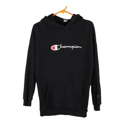 Age 17 Bootleg Champion Hoodie - Large Black Cotton