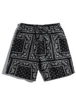 Men's Regular Fit Random Pattern Print Bandana Shorts, Casual Comfy Breathable Shorts for Summer, Men's Bottoms for Daily Wea...