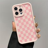 Checkerboard Pattern Phone Case, Anti-drop Shockproof Phone Protective Cover, Phone Accessory Compatible with iPhone 6 7 8 X ...