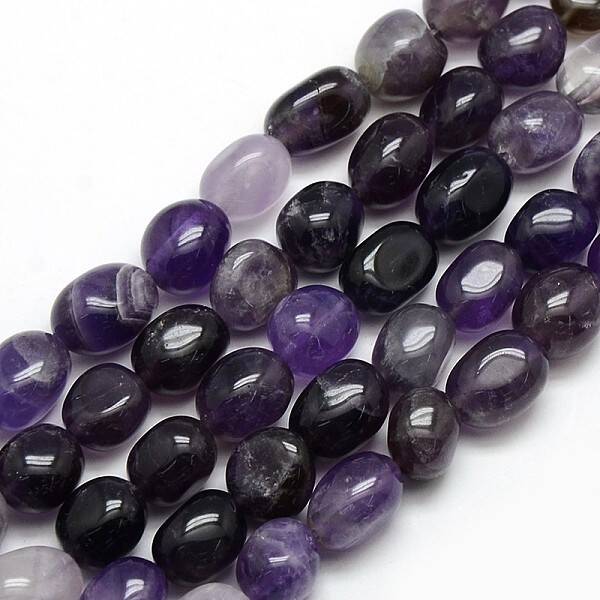 Natural Amethyst Nuggets Beads Strands