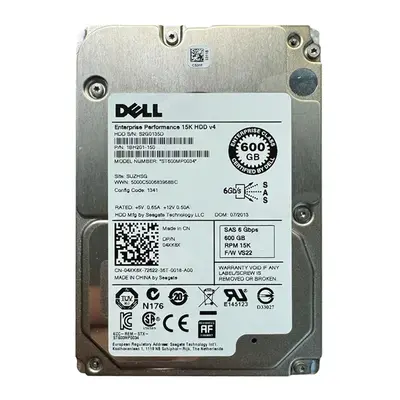 04XK8X Dell 600GB 6Gb/s SAS 15000 2.5-Inch Hard Drive