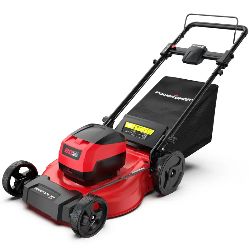 PowerSmart 80V MAX 21 Cordless Lawn Mower, 3-in-1 Brushless Electric Lawn Mower, Springtok (PS76821)