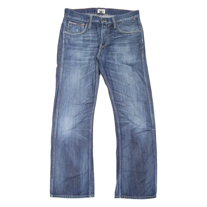 HILFIGER DENIM Ronan Mens Jeans Blue Regular Bootcut Stone Wash W32 L32
