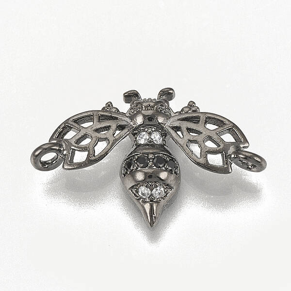 Brass Micro Pave Cubic Zirconia Links