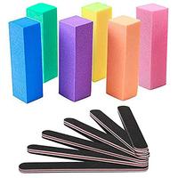 Nail File and Buffer Block Set, 12pcs Double-sided Nail Files & Nail Buffer Block Sticks, Professional Manicure Tool Kit for ...