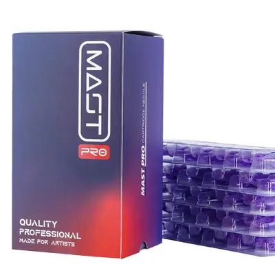 Mast Pro Tattoo Cartridges Needles 50Pcs Mixed Size Round Liner 0.35mm