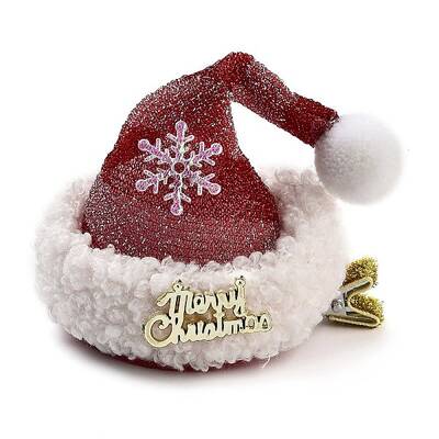 Christmas Hat Polyester Alligator Hair Clips for Women Girl