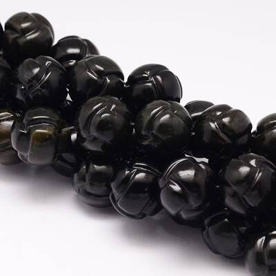 Natural Obsidian Beads Strands