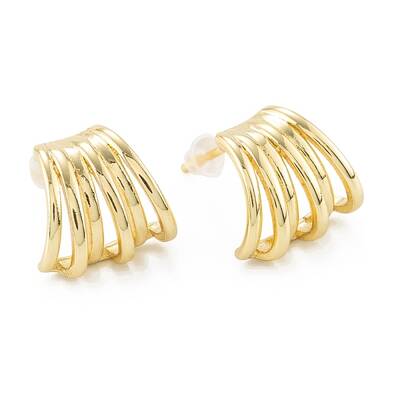 Brass Stud Earrings