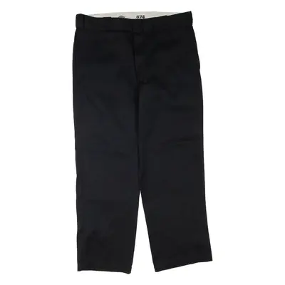 DICKIES Mens Trousers Black Regular Straight W36 L29