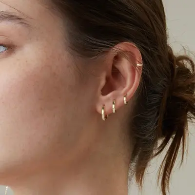 KYERLYN Gold Hoop Earrings Set for Women, 14k Gold Plated Hypoallergenic Lightweight Gold Hoops Huggie Earrings  Jewelry Gift...