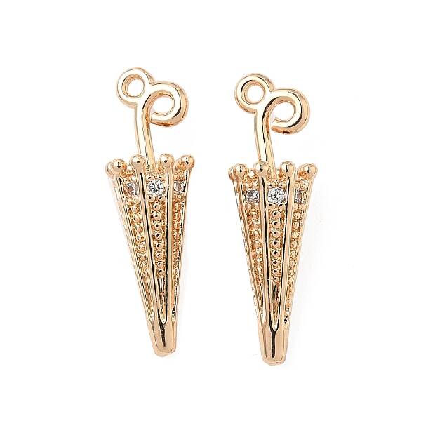 Brass Micro Pave Cubic Zirconia Pendants