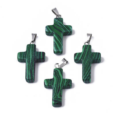 Synthetic Malachite Pendants