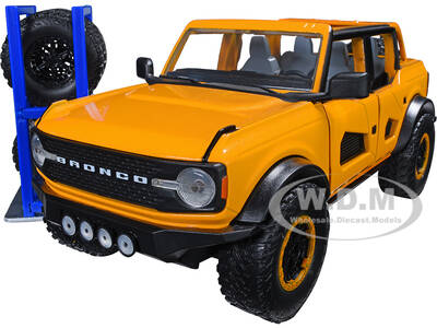 2021 Ford Bronco Orange Metallic with Extra Wheels \