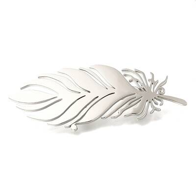 Feather 201 Stainless Steel Brooch for Women