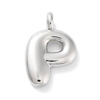 Rack Plating Brass Balloon Letter Pendants