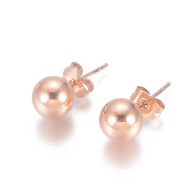 Ion Plating(IP) 304 Stainless Steel Stud Earrings