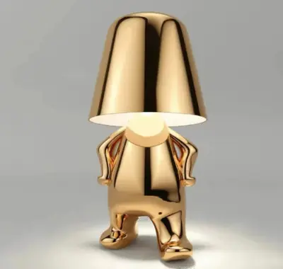 Thinker Small Gold Statue Desk Lamp USB Charging Decorative Table Lamp Touch Atmosphere | format: 803Gold