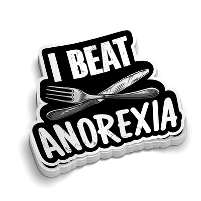 Beat Anorexia  Hard Hat Decal