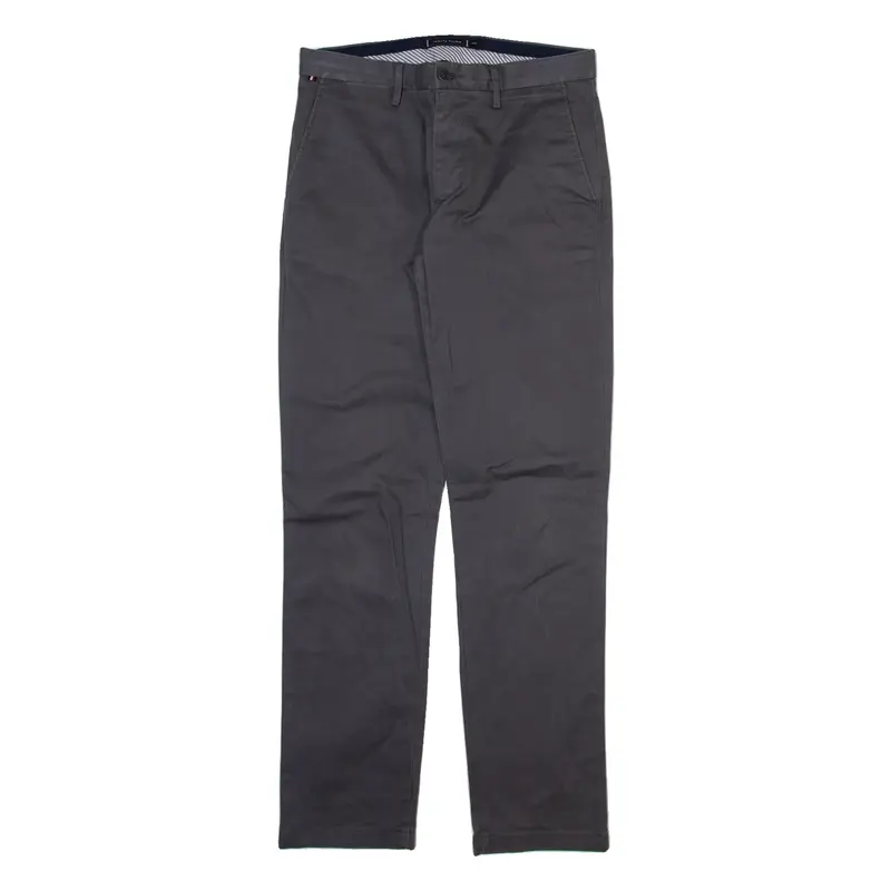 TOMMY HILFIGER Mens Trousers Grey Slim Straight W30 L32