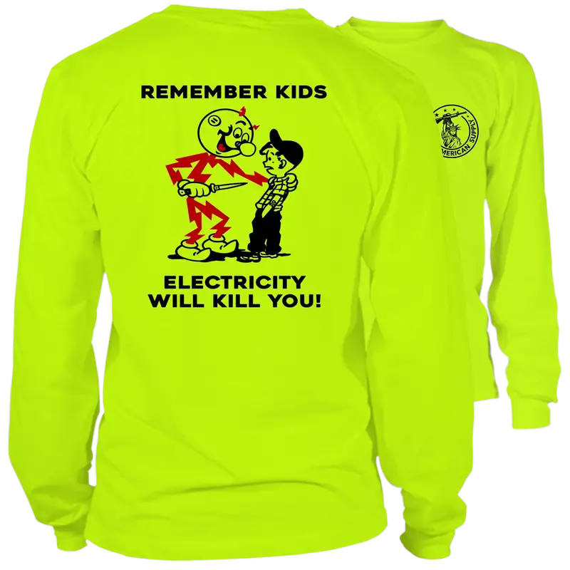 Remember Kids - Long Sleeve Hi-Vis T-Shirt