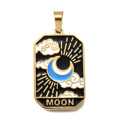 Tarot 304 Stainless Steel Enamel Pendants